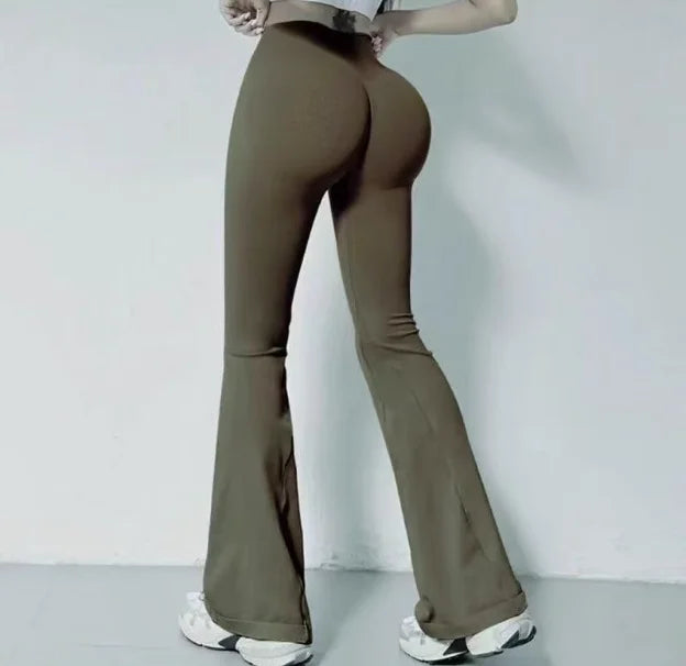 High-Waisted Flared Yoga Leggings