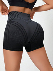 Gradient High Waist Fitness Shorts