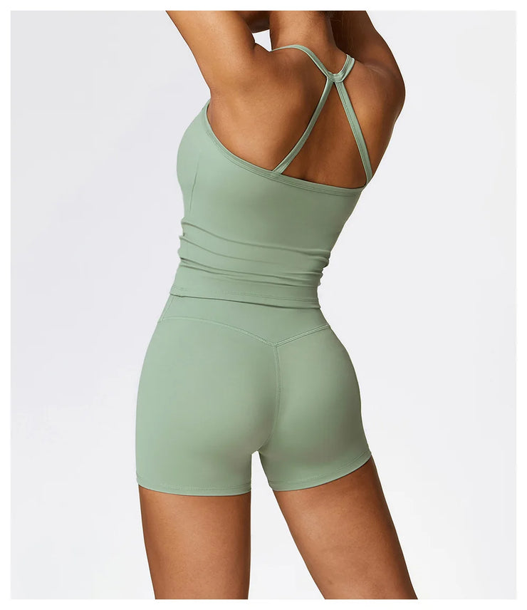 Sports Vest Women Gym Set