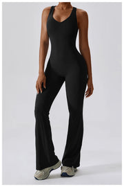 Sexy Back V Jumpsuit Gym Set