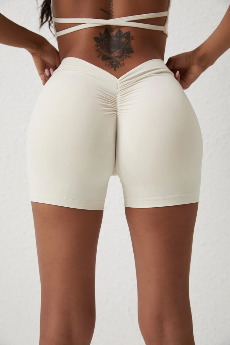 High-Waisted Hip-Lifting Fitness Shorts