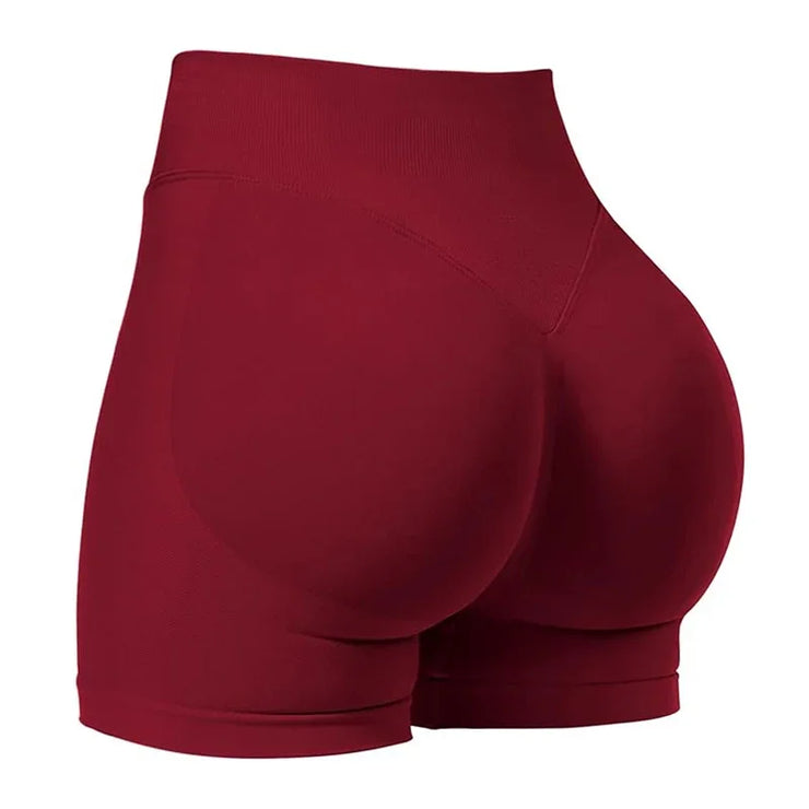 Low Ribbed Waist Yoga Shorts