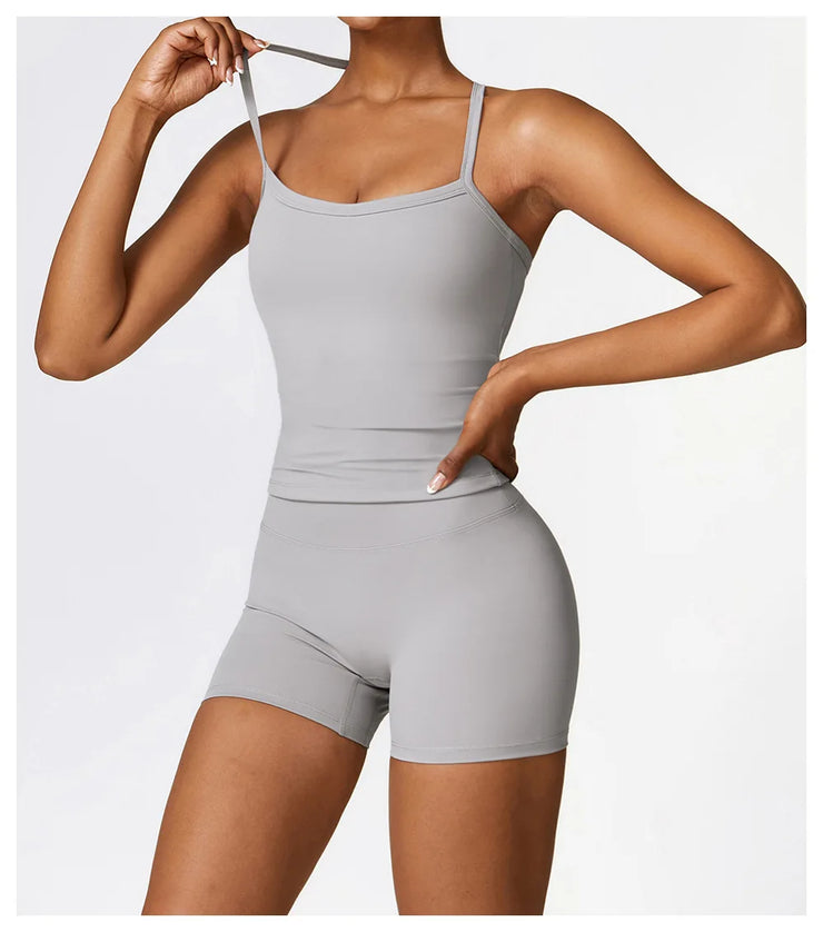 Sports Vest Women Gym Set