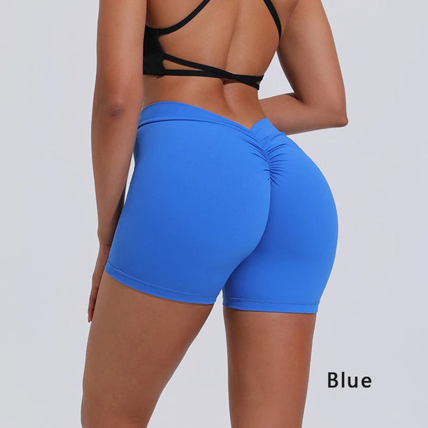 High-Waisted Hip-Lifting Fitness Shorts
