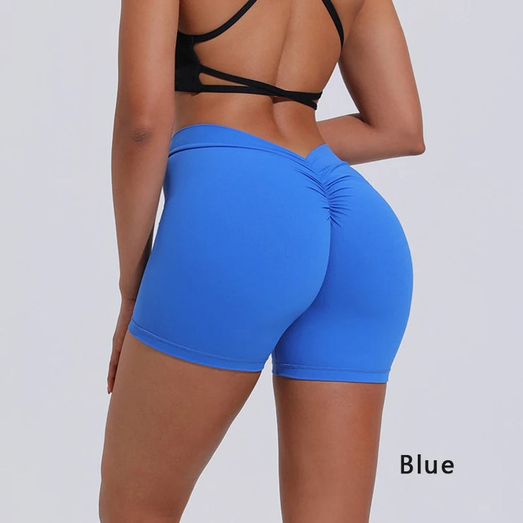 High-Waisted Hip-Lifting Fitness Shorts