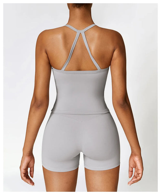 Sports Vest Women Gym Set