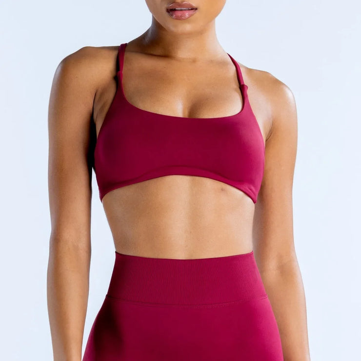 Twist Back High Support Bra