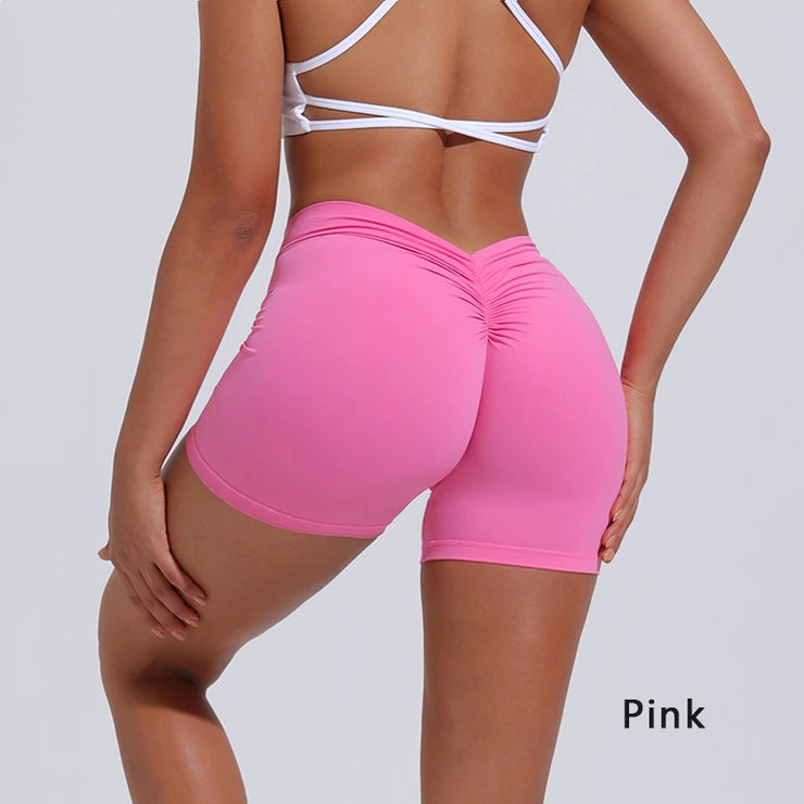 High-Waisted Hip-Lifting Fitness Shorts