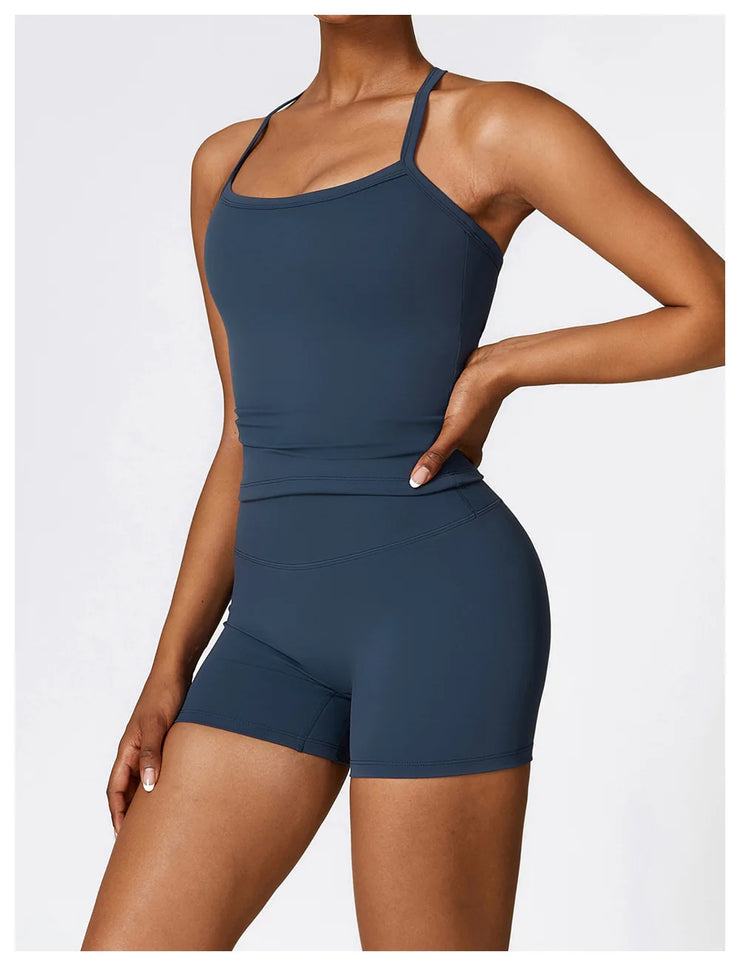 Sports Vest Women Gym Set