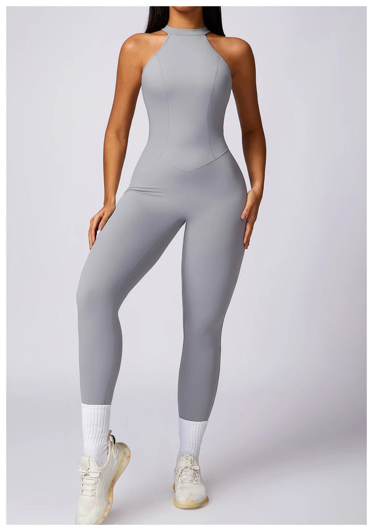 Backless V-Back Yoga Jumpsuit