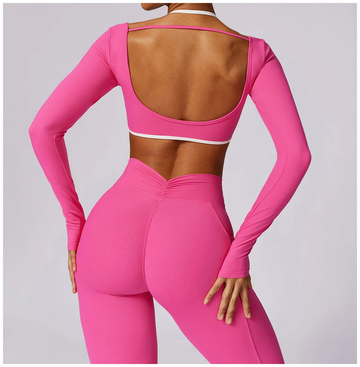 Long Sleeve Push-Up Sports Set