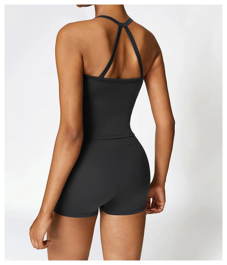 Sports Vest Women Gym Set