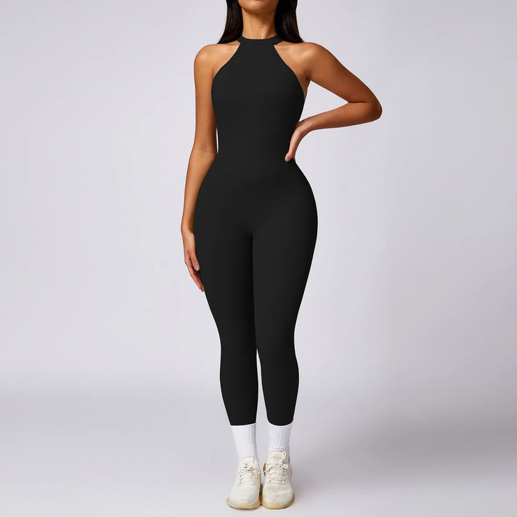 Backless V-Back Yoga Jumpsuit