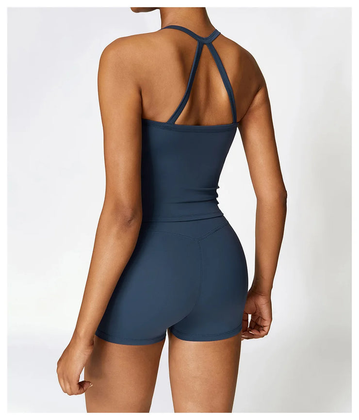 Sports Vest Women Gym Set