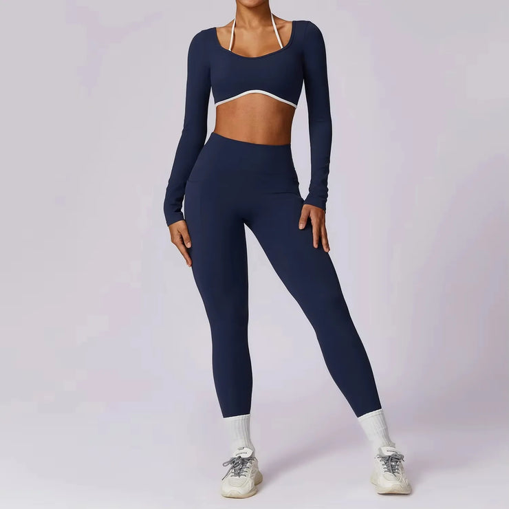 Long Sleeve Push-Up Sports Set