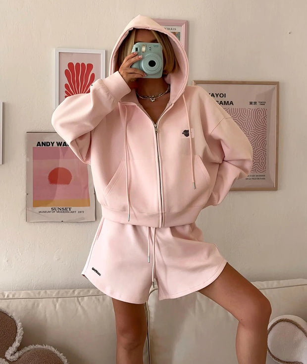 Oversized Cotton Summer Shorts Set