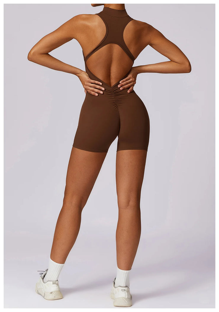 Women’s V-Back Scrunch Sports Jumpsuit