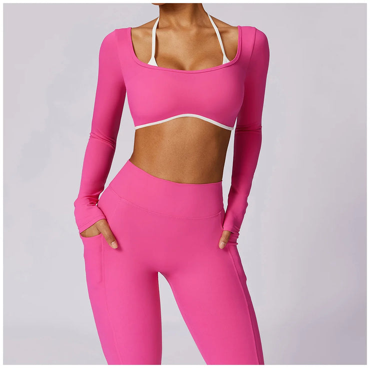 Long Sleeve Push-Up Sports Set
