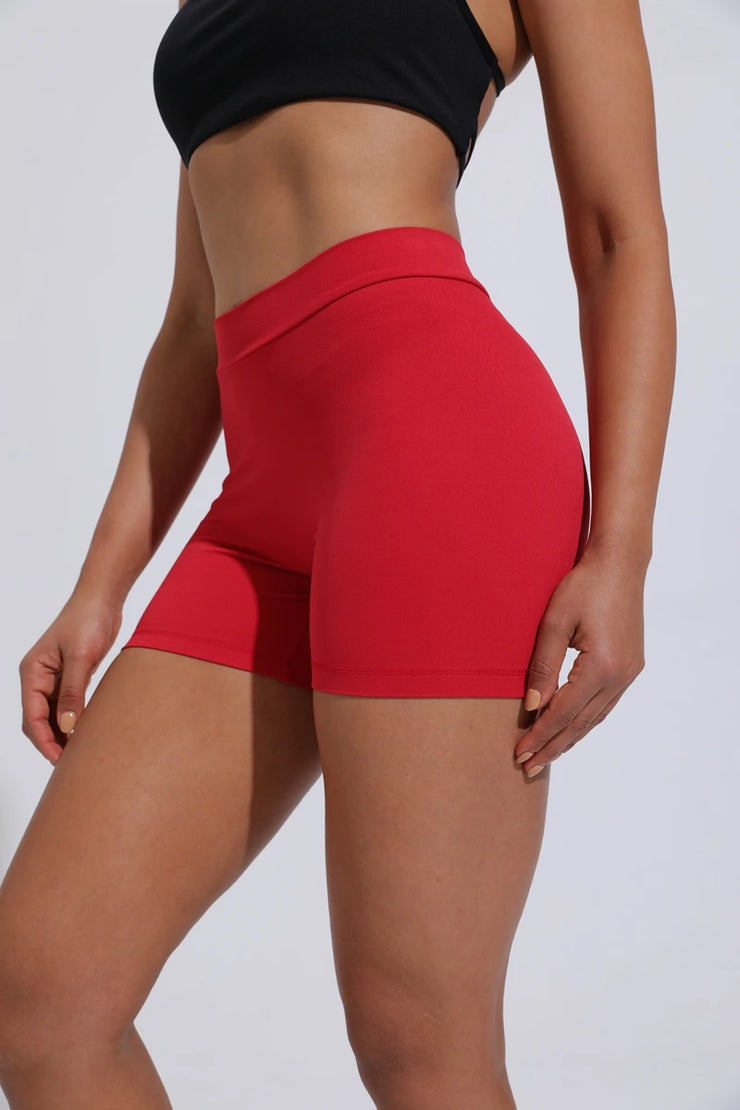 High-Waisted Hip-Lifting Fitness Shorts