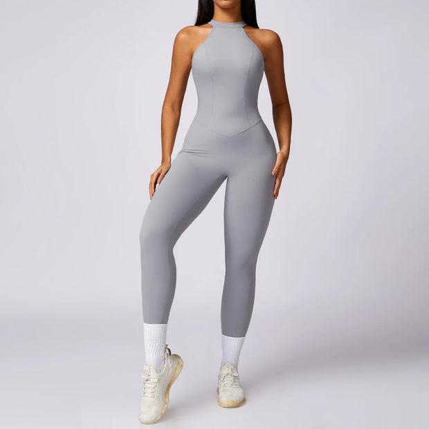 Backless V-Back Yoga Jumpsuit