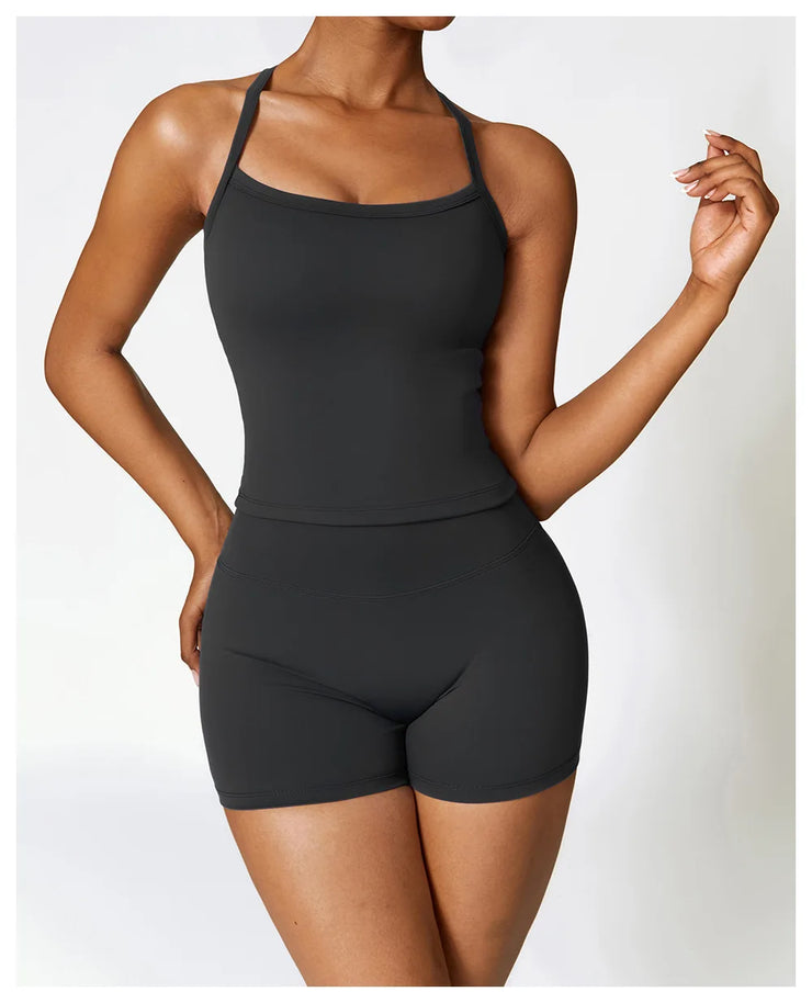 Sports Vest Women Gym Set