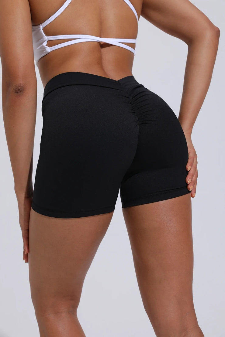 High-Waisted Hip-Lifting Fitness Shorts
