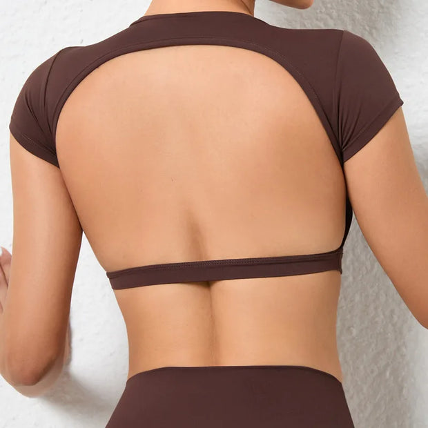 Women’s Backless Breathable Workout Crop