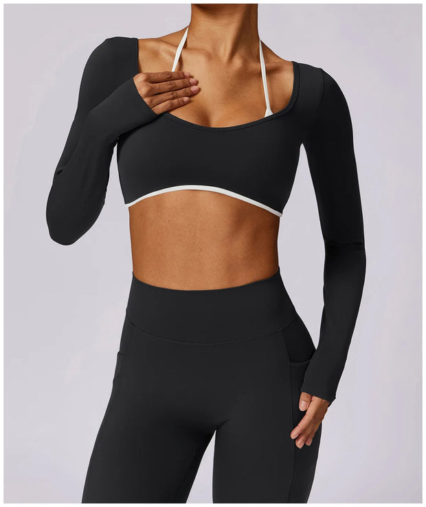 Long Sleeve Push-Up Sports Set