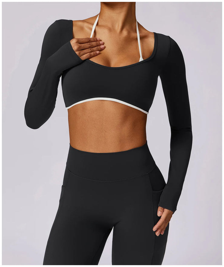 Long Sleeve Push-Up Sports Set
