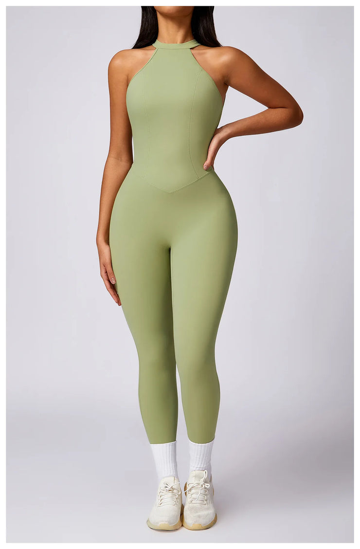 Backless V-Back Yoga Jumpsuit