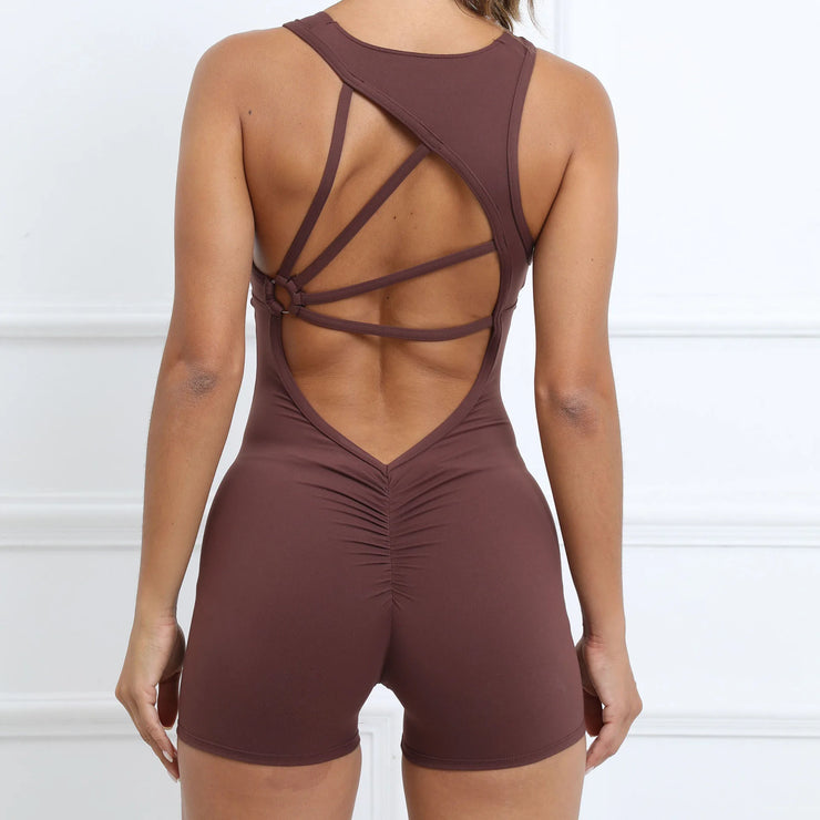 Padded Yoga Jumpsuit Workout Bodysuit