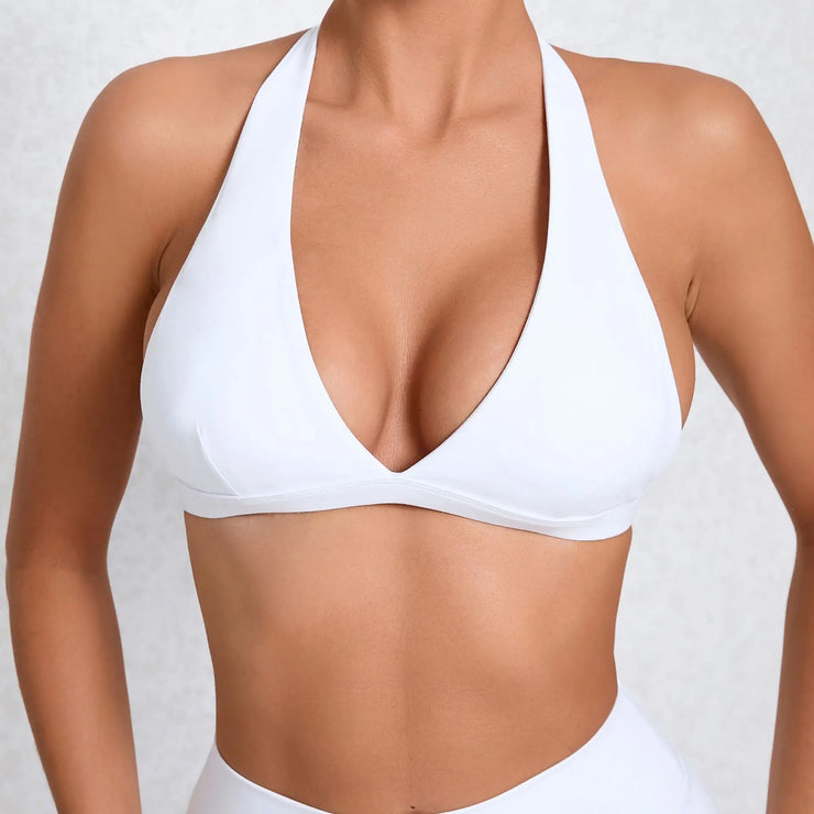 V-Neck Backless Sports Bra