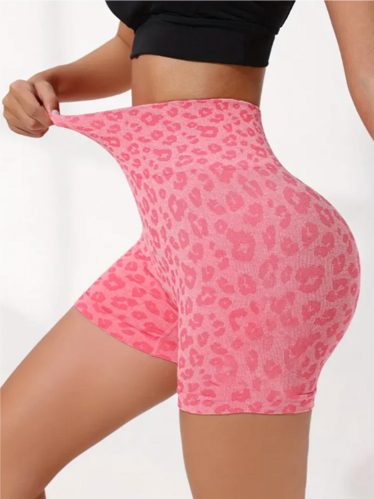 Leopard High Waist Yoga Shorts