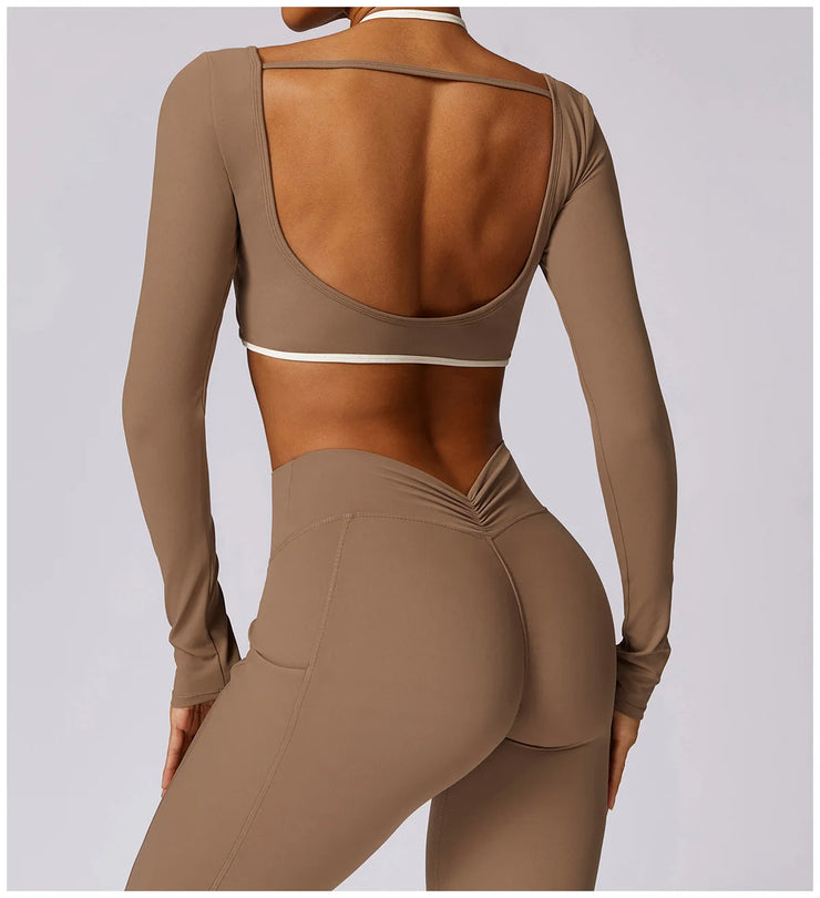 Long Sleeve Push-Up Sports Set
