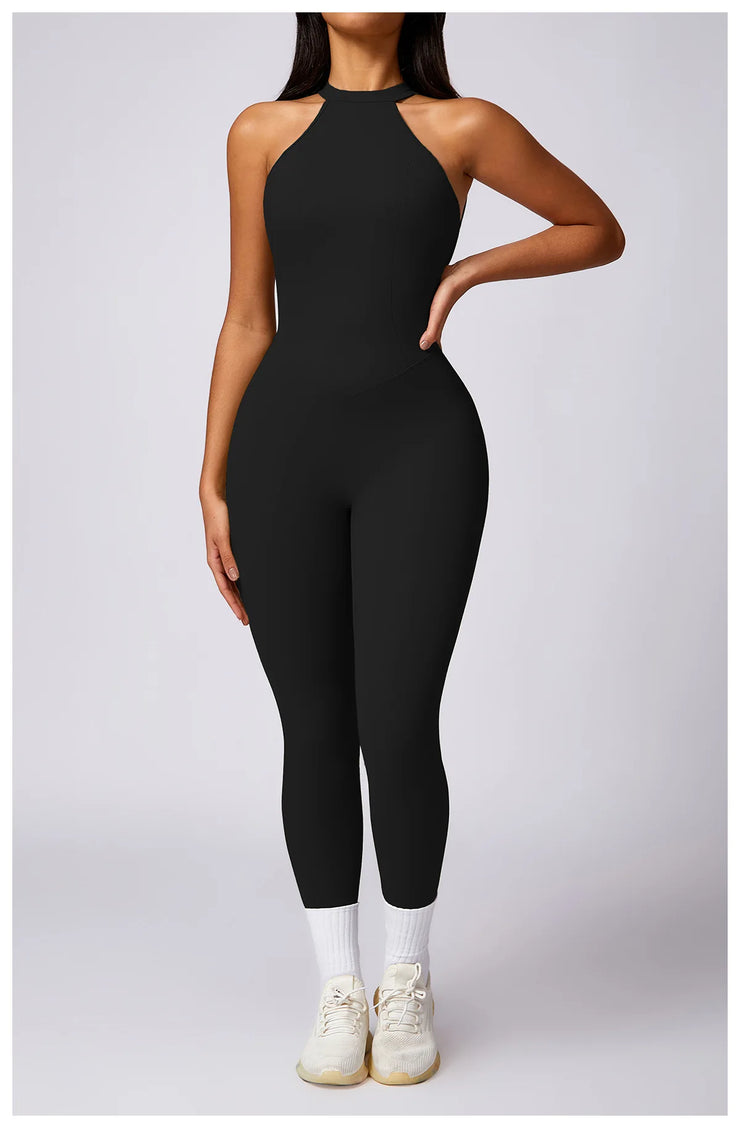 Backless V-Back Yoga Jumpsuit