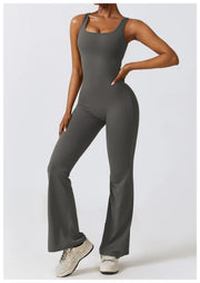 Sexy Back V Jumpsuit Gym Set