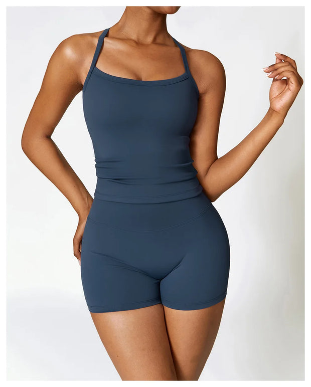 Sports Vest Women Gym Set