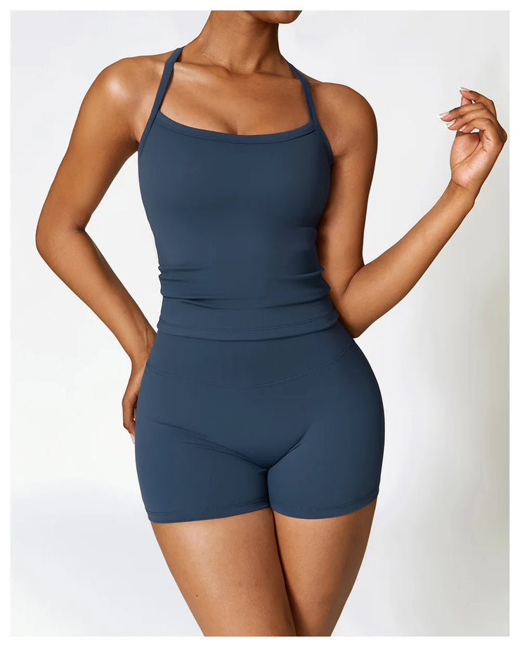 Sports Vest Women Gym Set