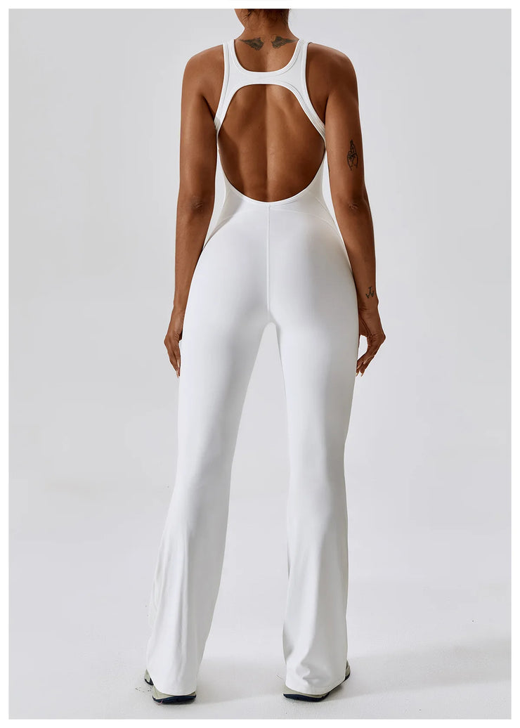 Sexy Back V Jumpsuit Gym Set