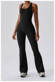 Sexy Back V Jumpsuit Gym Set