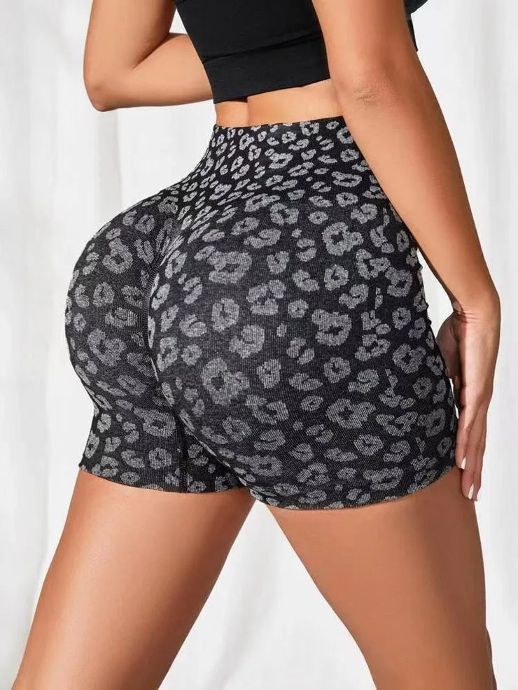 Leopard High Waist Yoga Shorts
