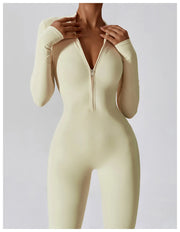Women's Zipper One-Piece Jumpsuit