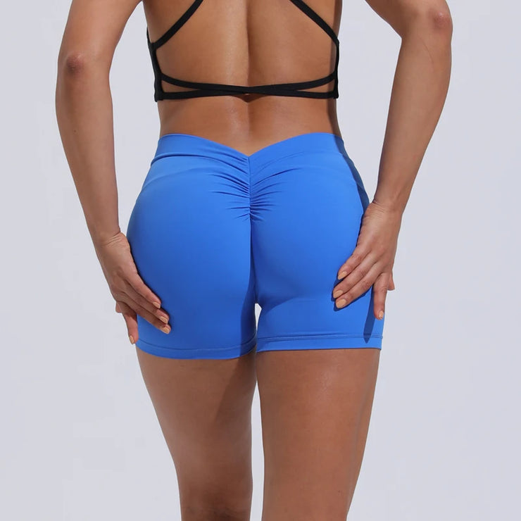 High-Waisted Hip-Lifting Fitness Shorts