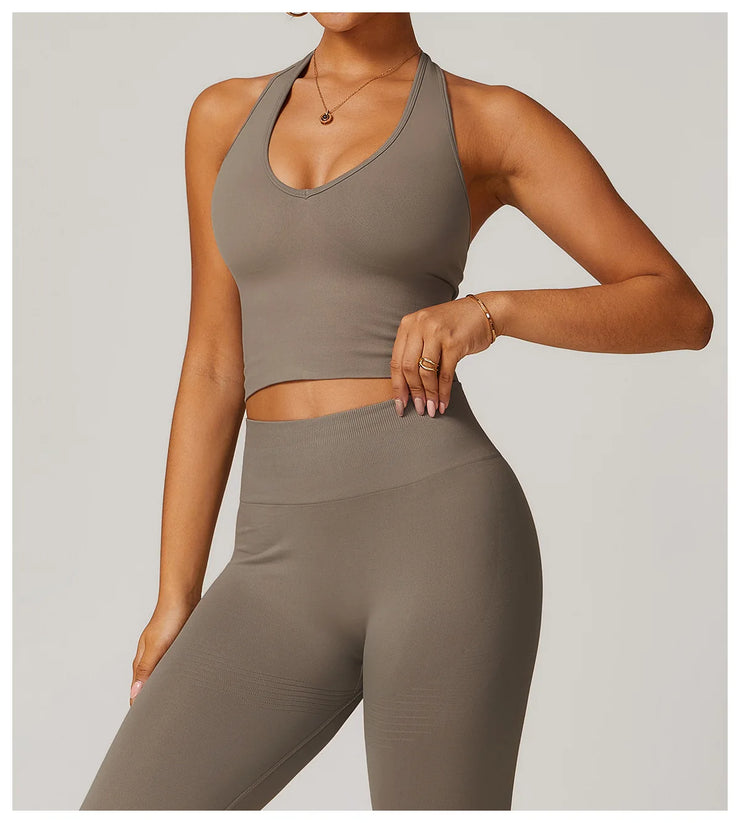 Seamless Push Up Sports Bra