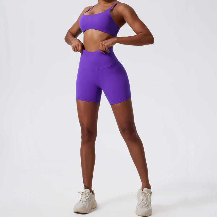 High Waist Push Up Active Shorts