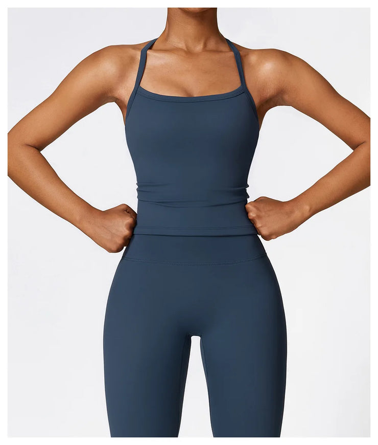 Sports Vest Women Gym Set
