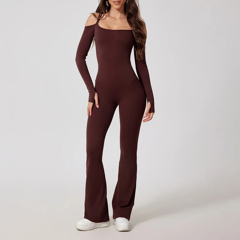 BOLD Yoga Flared Jumpsuit Women's Gym Fitness