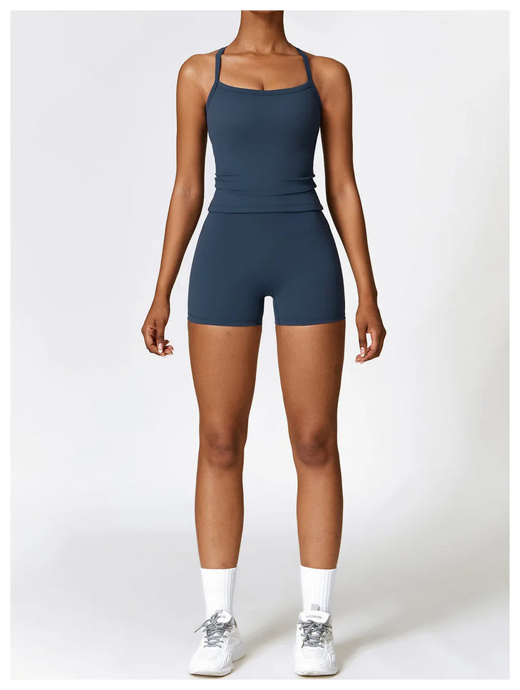 Sports Vest Women Gym Set