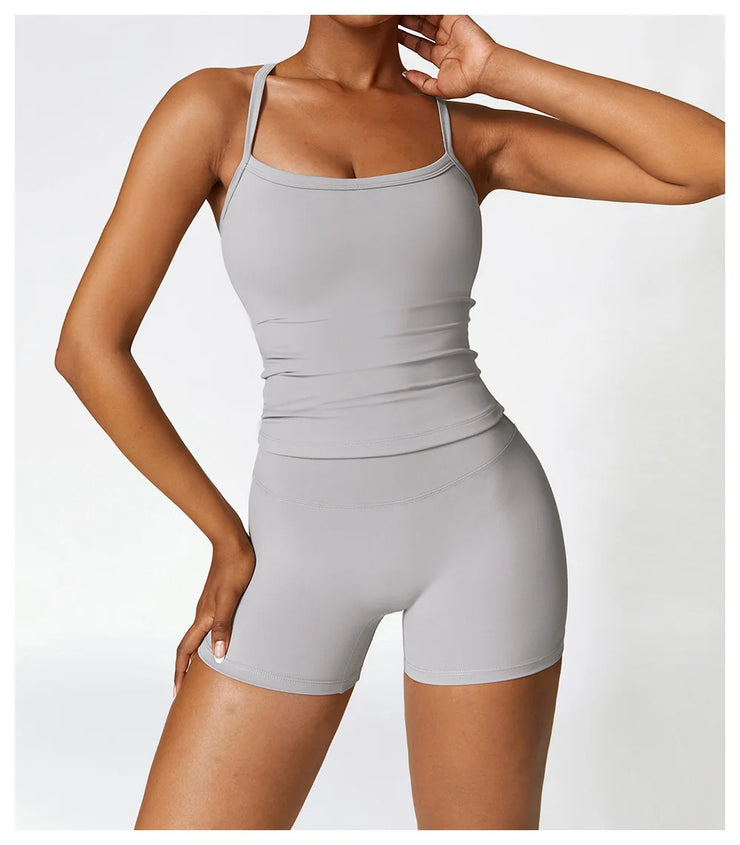 Sports Vest Women Gym Set