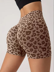 Leopard High Waist Yoga Shorts